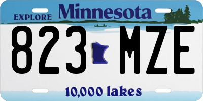 MN license plate 823MZE