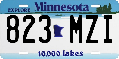 MN license plate 823MZI