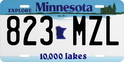 MN license plate 823MZL
