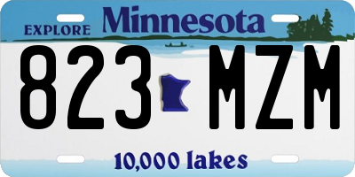 MN license plate 823MZM