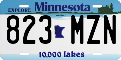 MN license plate 823MZN
