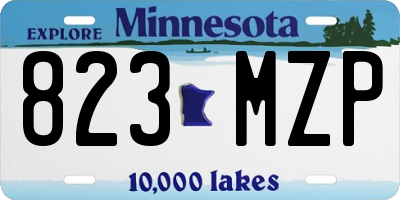 MN license plate 823MZP