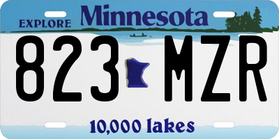 MN license plate 823MZR