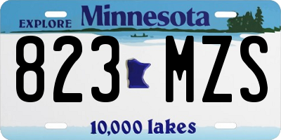 MN license plate 823MZS