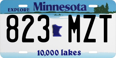MN license plate 823MZT