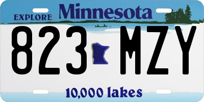 MN license plate 823MZY