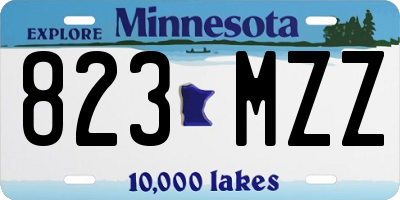 MN license plate 823MZZ