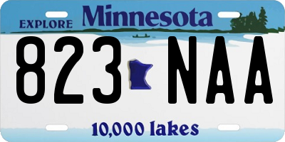 MN license plate 823NAA