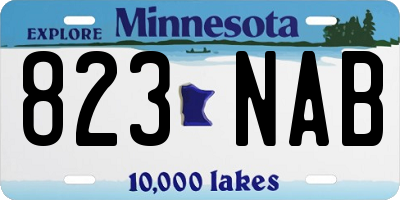MN license plate 823NAB