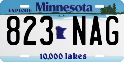MN license plate 823NAG