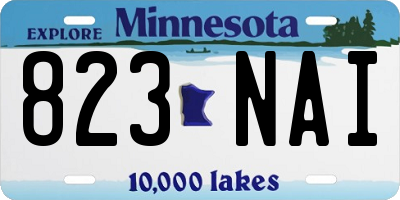 MN license plate 823NAI