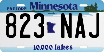 MN license plate 823NAJ