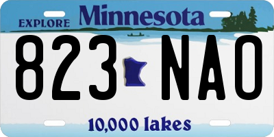 MN license plate 823NAO