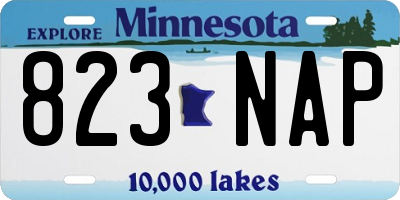 MN license plate 823NAP