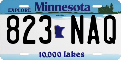 MN license plate 823NAQ