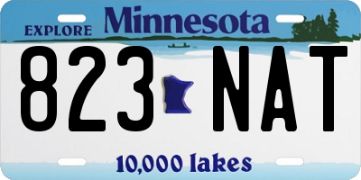 MN license plate 823NAT