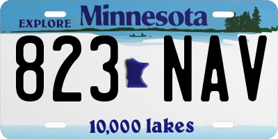MN license plate 823NAV