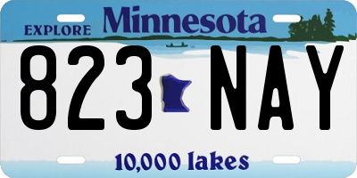 MN license plate 823NAY
