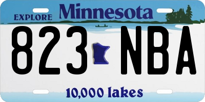 MN license plate 823NBA
