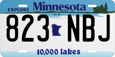 MN license plate 823NBJ