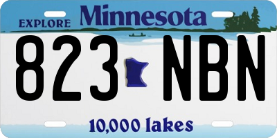 MN license plate 823NBN