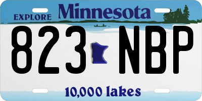 MN license plate 823NBP