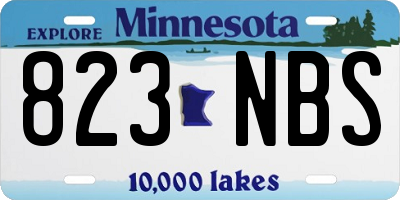 MN license plate 823NBS