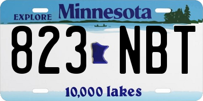 MN license plate 823NBT