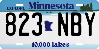 MN license plate 823NBY