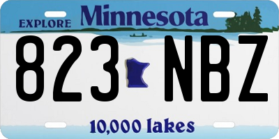 MN license plate 823NBZ