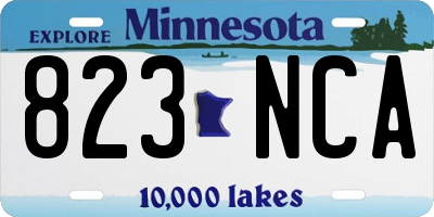 MN license plate 823NCA