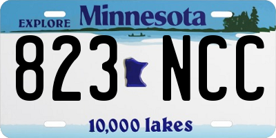 MN license plate 823NCC