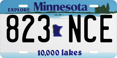 MN license plate 823NCE