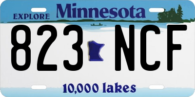 MN license plate 823NCF