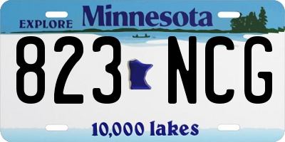 MN license plate 823NCG