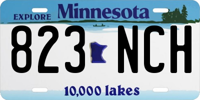 MN license plate 823NCH