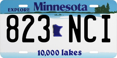 MN license plate 823NCI