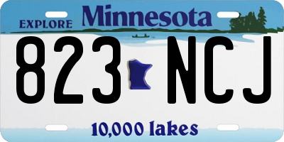 MN license plate 823NCJ