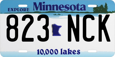 MN license plate 823NCK
