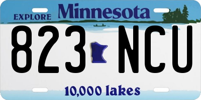 MN license plate 823NCU