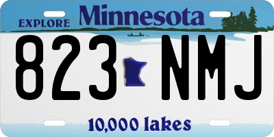 MN license plate 823NMJ