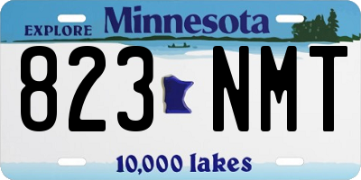 MN license plate 823NMT