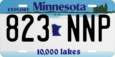 MN license plate 823NNP