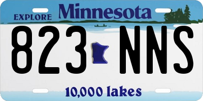 MN license plate 823NNS