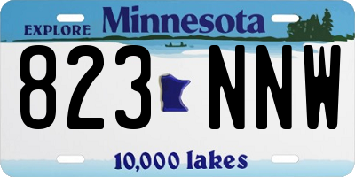 MN license plate 823NNW