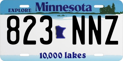 MN license plate 823NNZ