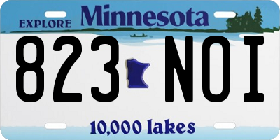 MN license plate 823NOI