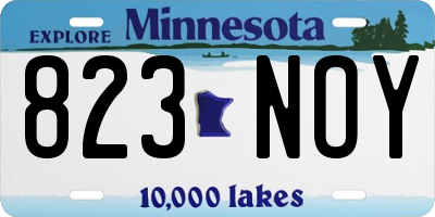 MN license plate 823NOY