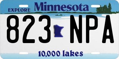 MN license plate 823NPA