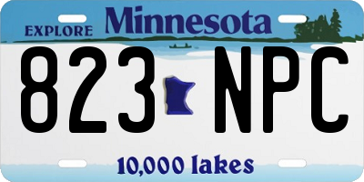 MN license plate 823NPC